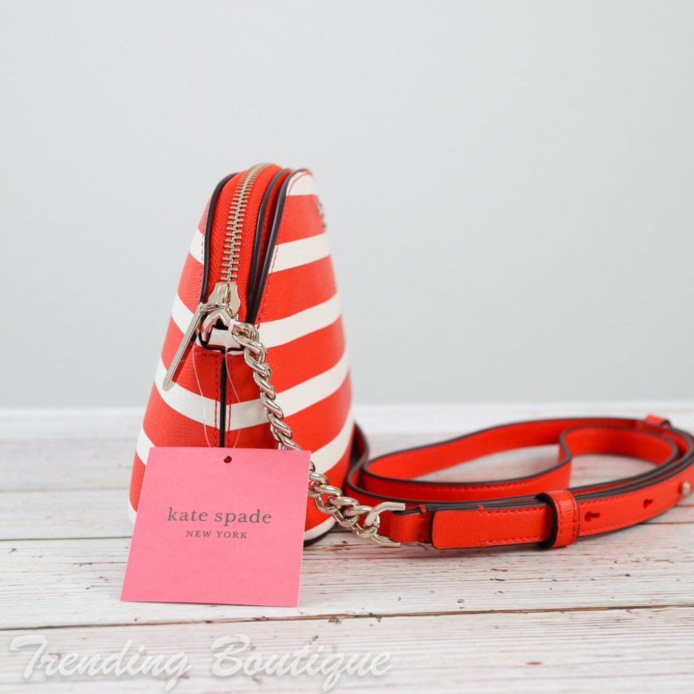 NWT Kate Spade Spencer Stripe Small Dome Crossbody - Picture 3 of 12